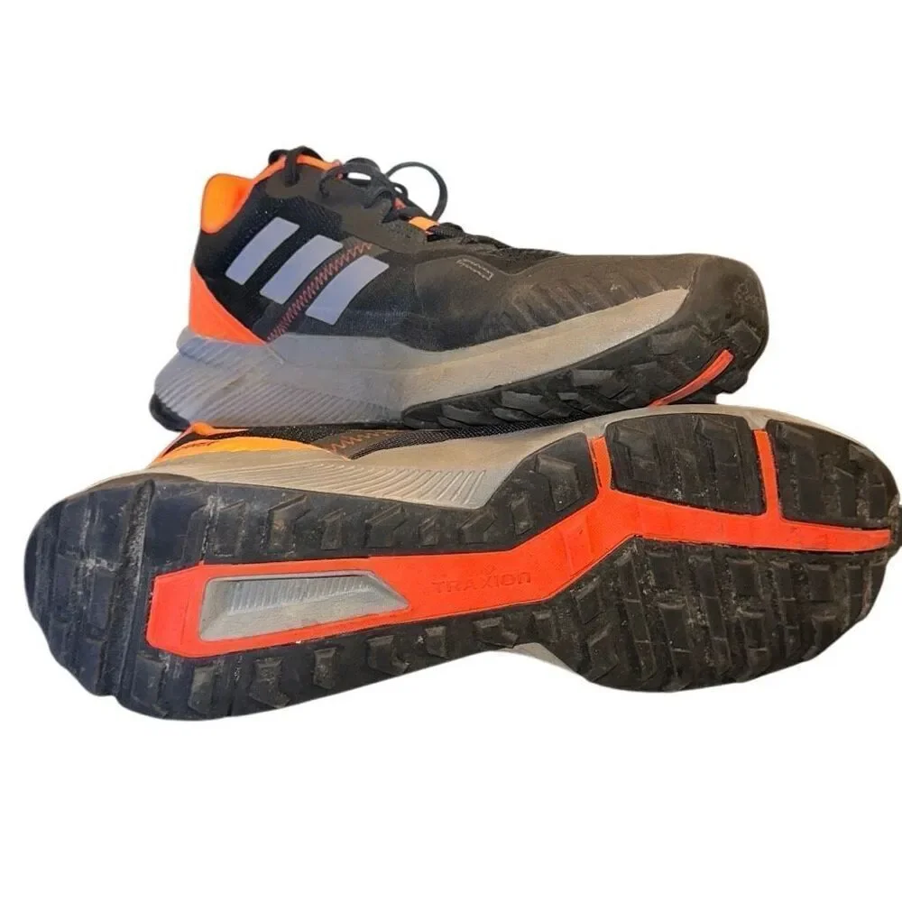 Adidas Terrex Men's Black and Orange Trail Sneakers